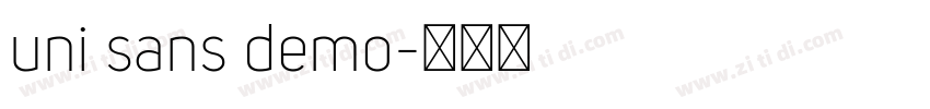uni sans demo字体转换
